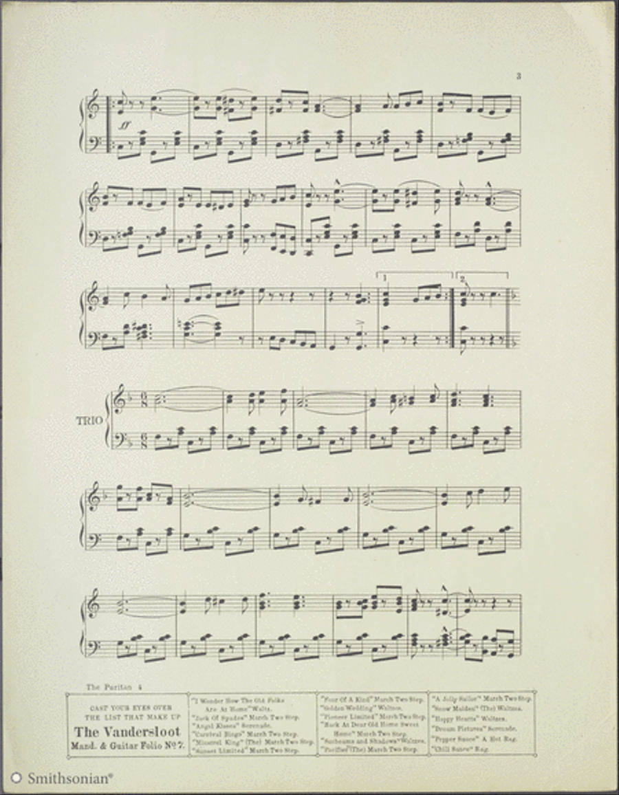 The Puritan March, Two-Step Piano Solo scores gallery preview page 3