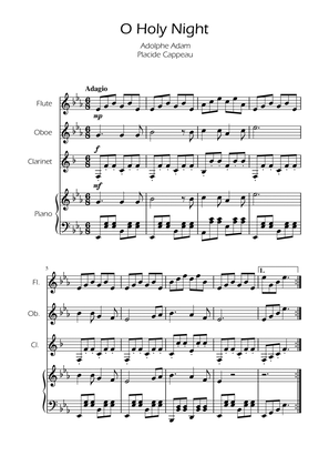 O Holy Night - Woodwind Trio w/ Piano
