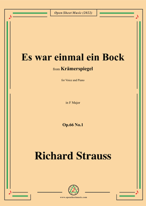 Book cover for Richard Strauss-Es war einmal ein Bock,in G Major,Op.66 No.1