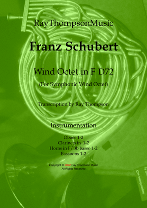 Book cover for Schubert: Wind Octet in F major, D.72 (Complete) - wind octet
