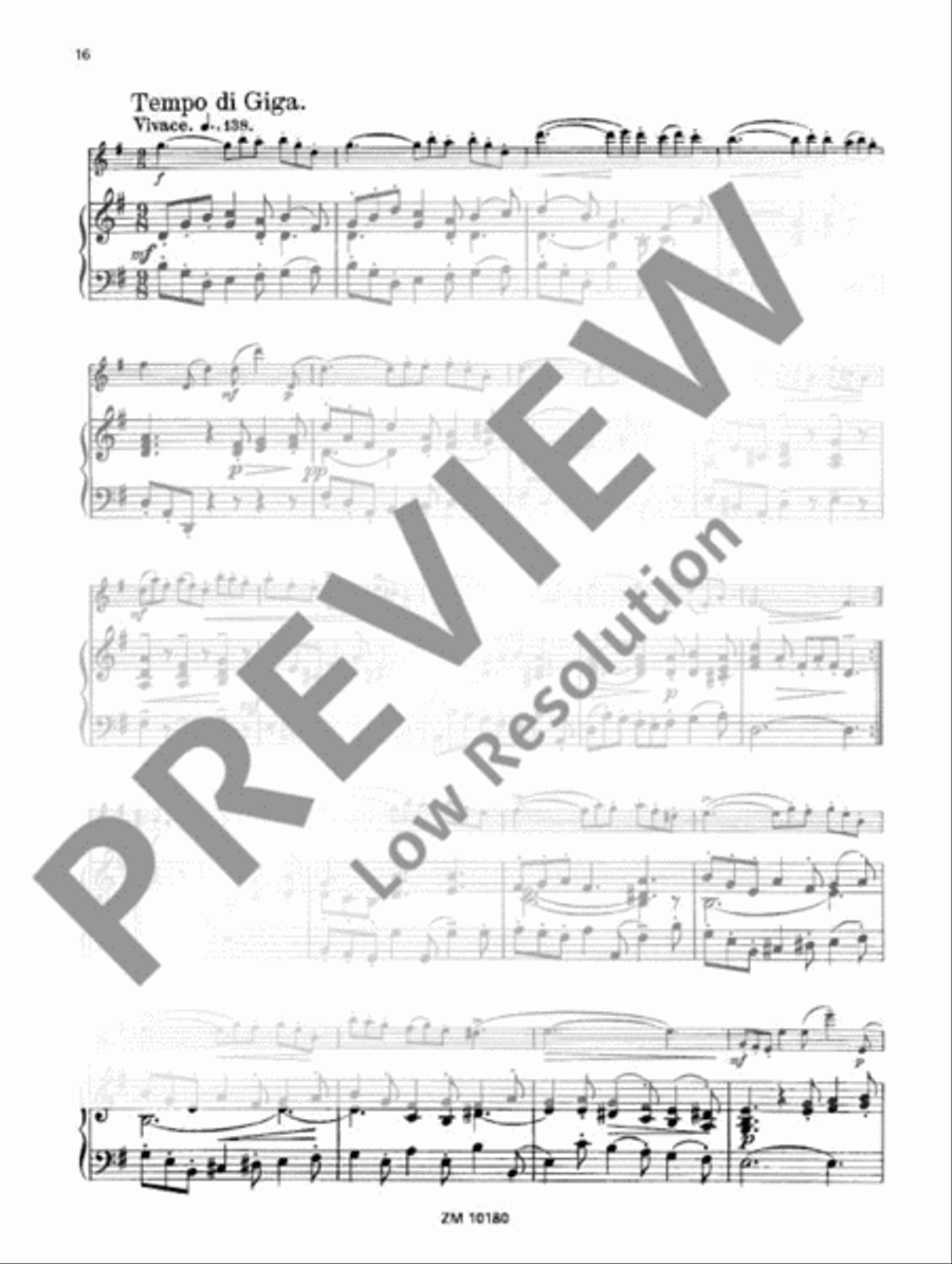 Twelve Chamber Sonatas Flute Solo scores gallery preview page 17