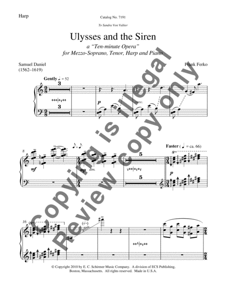 Ulysses and the Siren (Harp Part)