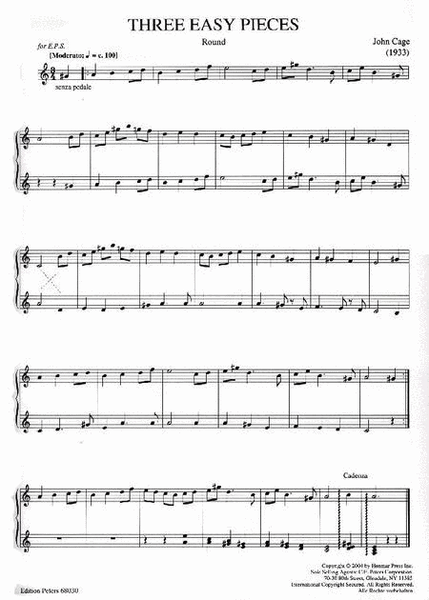 Works for Piano, Prepared Piano and Toy Piano 1933-52 by John Cage Piano - Sheet Music