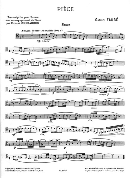 Piece - Basson et Piano
