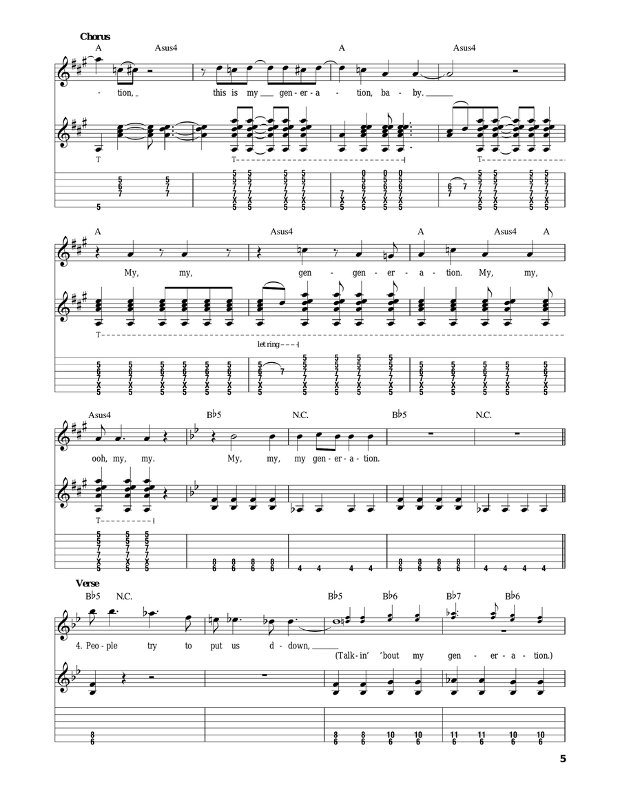 My Generation Acoustic Guitar scores gallery preview page 5