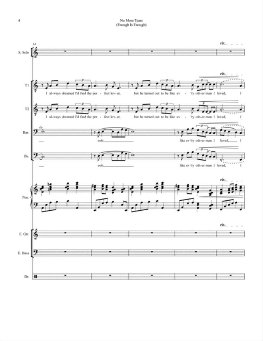 No More Tears (enough Is Enough) Small Ensemble scores gallery preview page 4