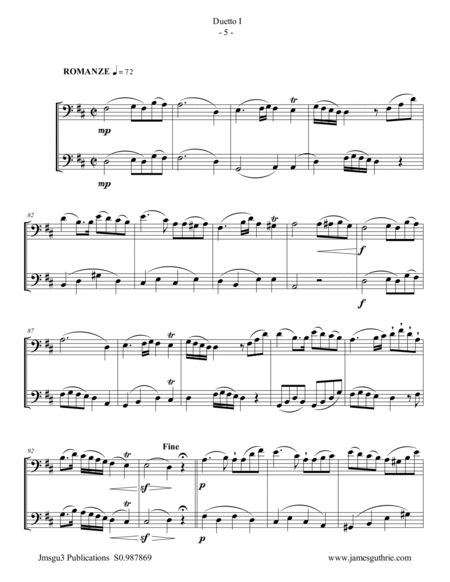 Stamitz: Duet Op. 27 No. 1 for Cello Duo image number null