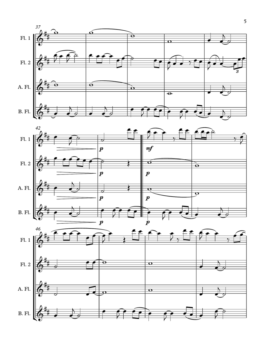 Fields Of Gold Woodwind Quartet scores gallery preview page 6