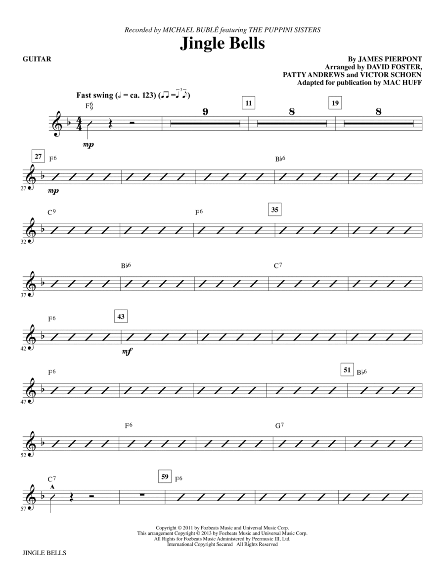 Jingle Bells - Guitar Choir scores gallery preview page 1