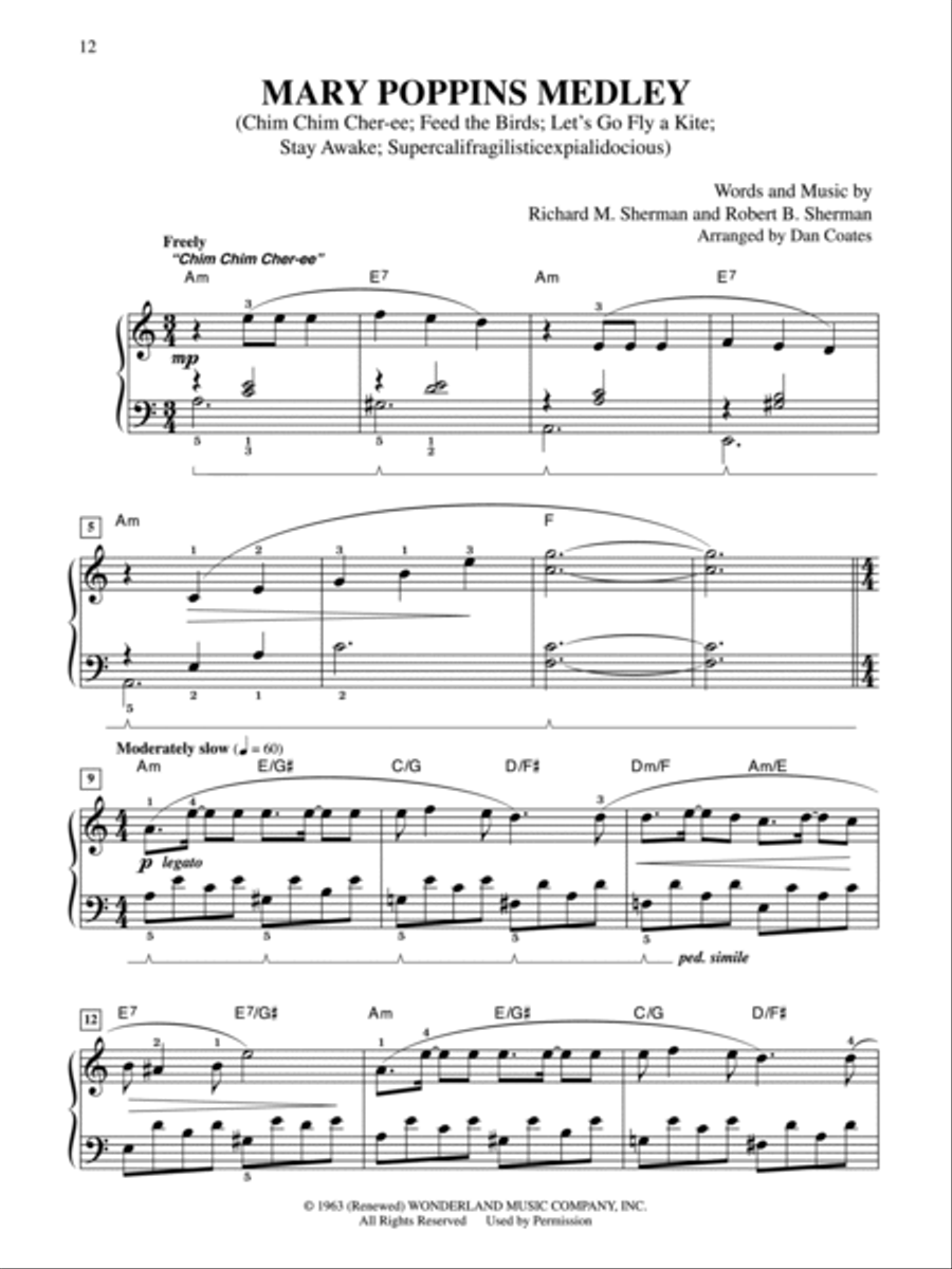 Selections from the Disney Songbook (Easy Piano) Piano, Vocal, Guitar scores gallery preview page 4