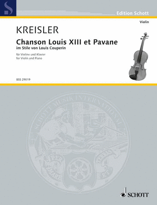 Book cover for Chanson Louis XIII. et Pavane
