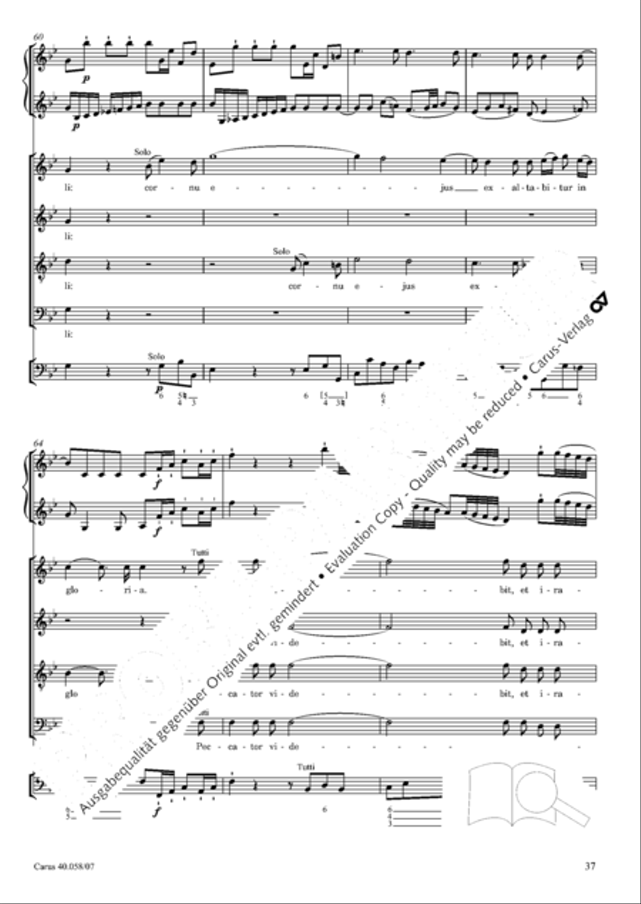 Vesperae solennes de Dominica 4-Part scores gallery preview page 42