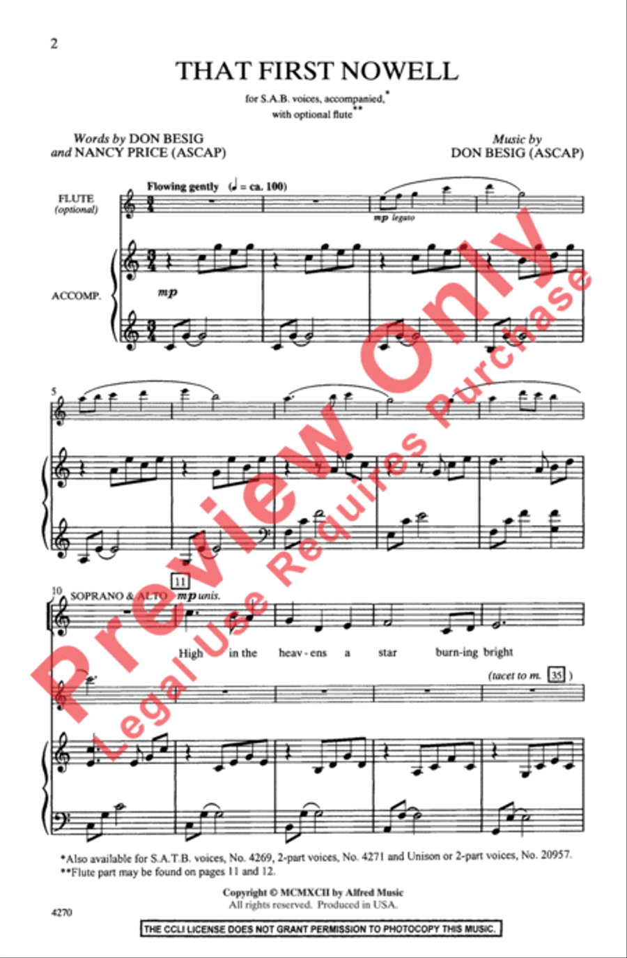 That First Nowell 3-Part scores gallery preview page 2