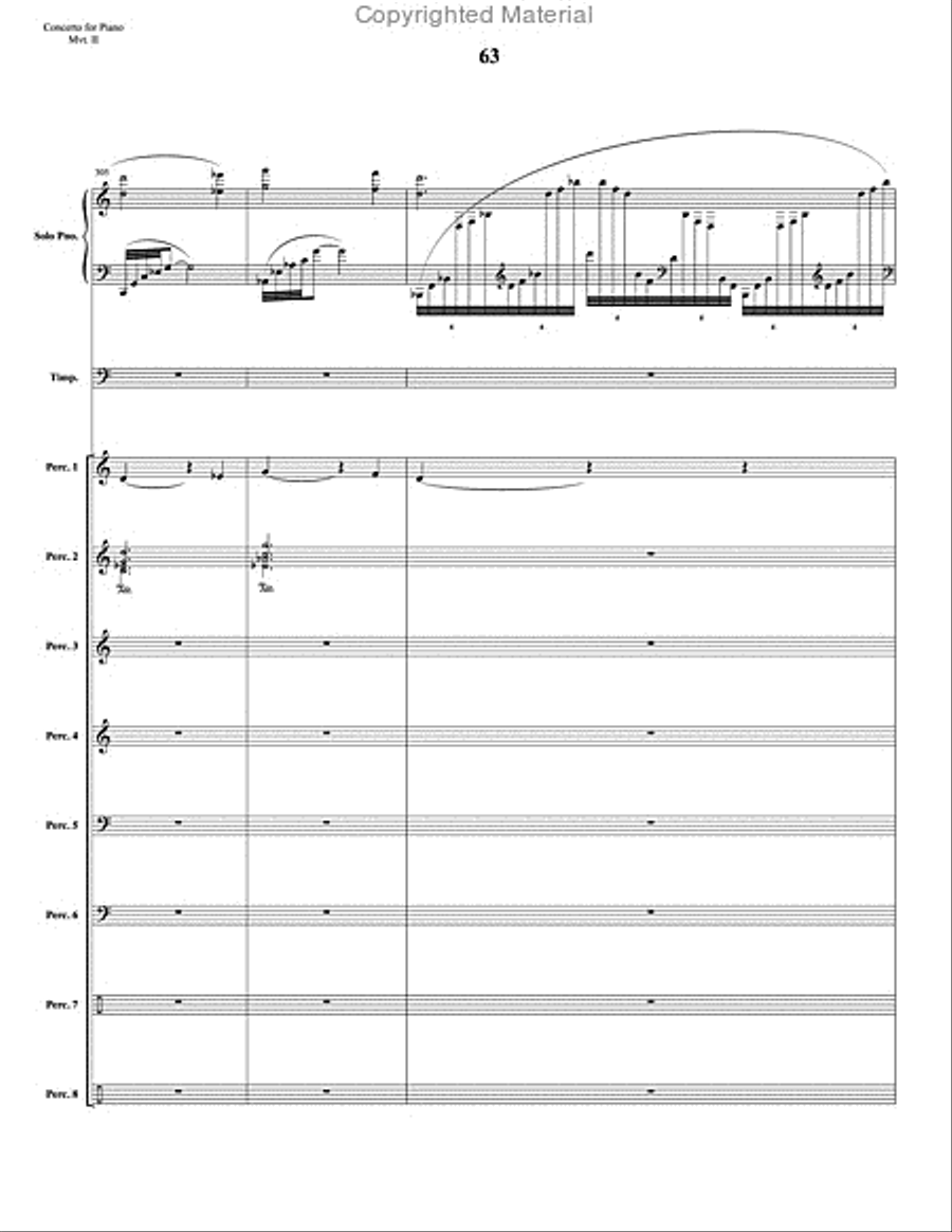 Concerto for Piano and Percussion Orchestra Percussion Ensemble scores gallery preview page 85