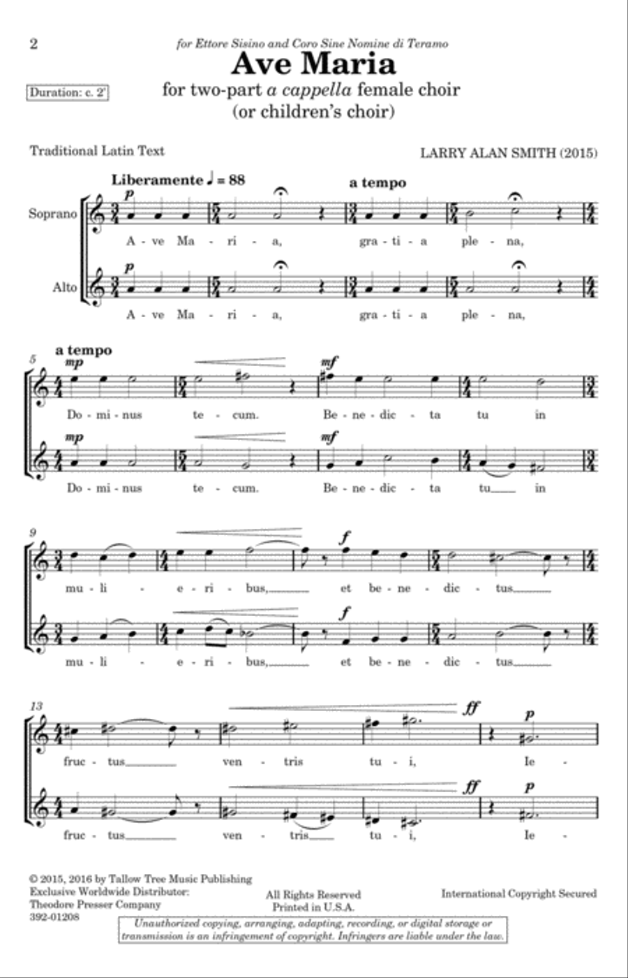 Ave Maria A Cappella scores gallery preview page 2