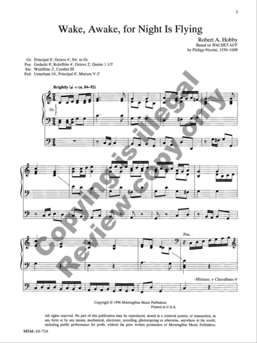 Six Preludes for the Church Year Organ scores gallery preview page 5