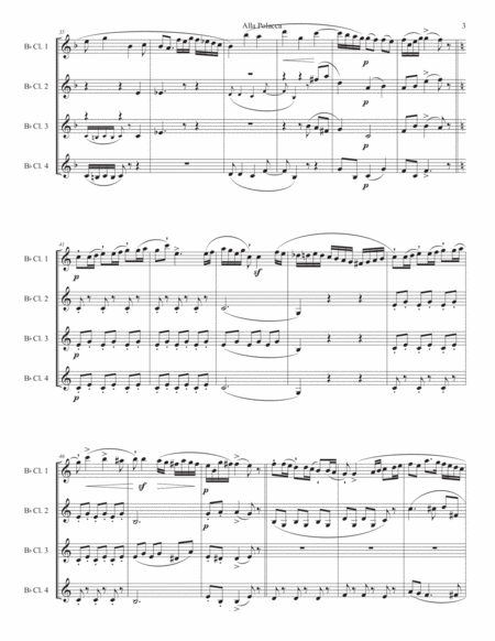 Alla Polacca for clarinet quartet image number null
