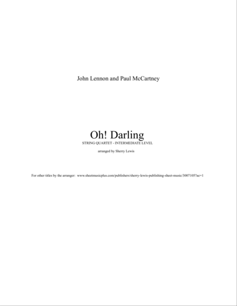 Oh! Darling String Quartet scores gallery preview page 2