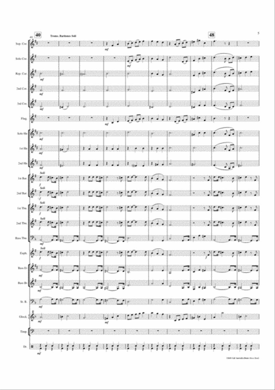 I Still Call Australia Home Brass Ensemble scores gallery preview page 6