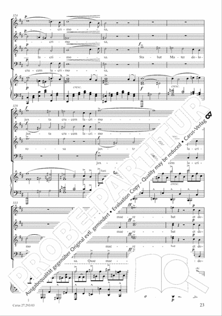 Stabat mater 4-Part scores gallery preview page 30