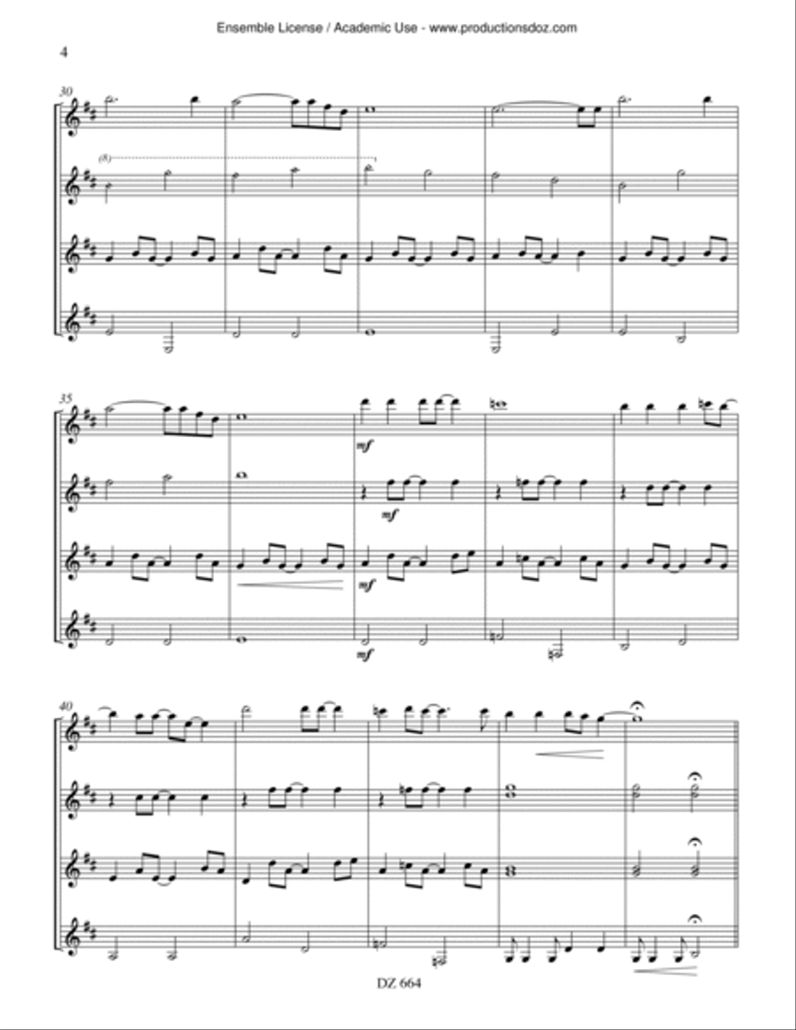 Lucky Man - Flower Power Suite Guitar Ensemble scores gallery preview page 4