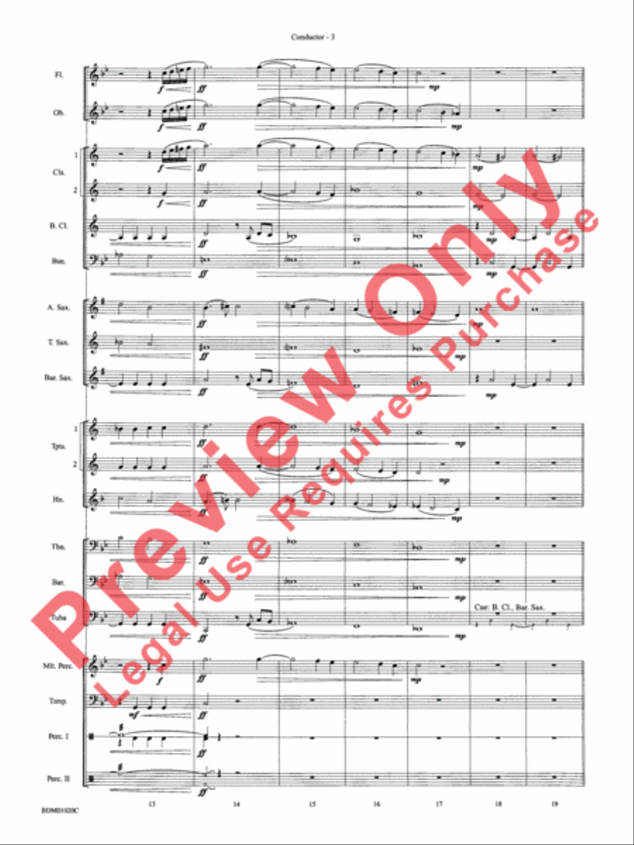The Curse of Tutankhamun Concert Band scores gallery preview page 6