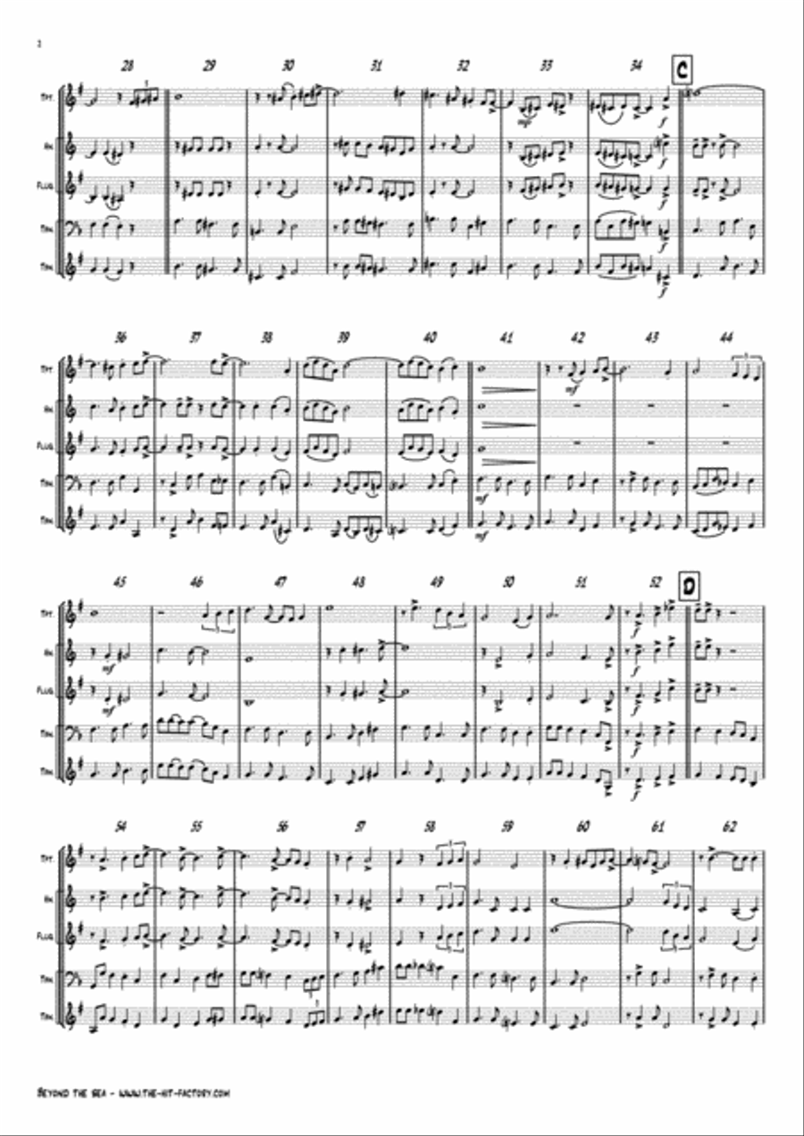 Beyond The Sea Euphonium scores gallery preview page 2