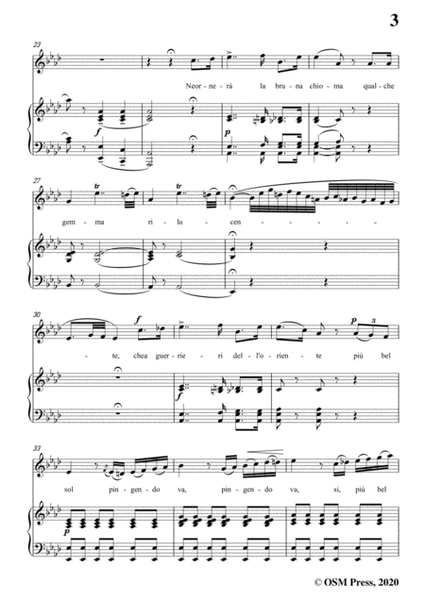 Donizetti-Ne ornera la bruna chioma,in A flat Major,for Voice and Piano image number null