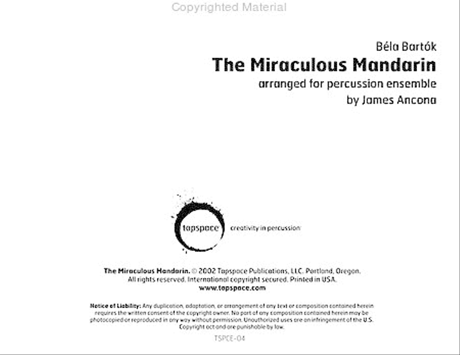 Miraculous Mandarin, The Percussion Ensemble scores gallery preview page 2