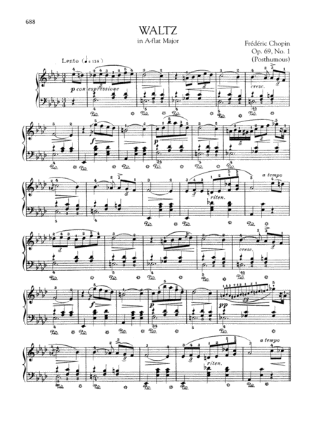 Waltz in A-flat Major, Op. 69, No. 1 (Posthumous)