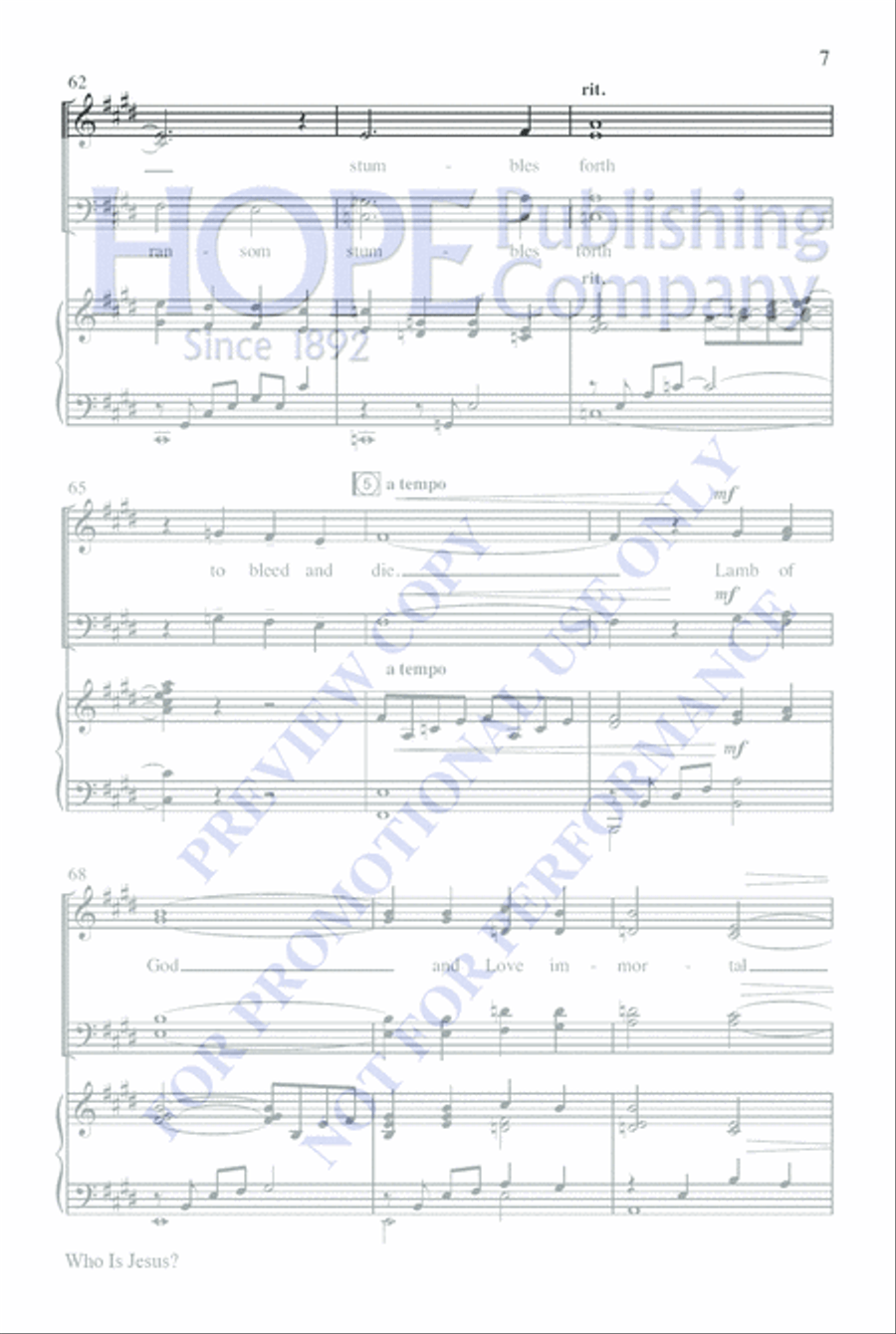 Who Is Jesus? 4-Part scores gallery preview page 11