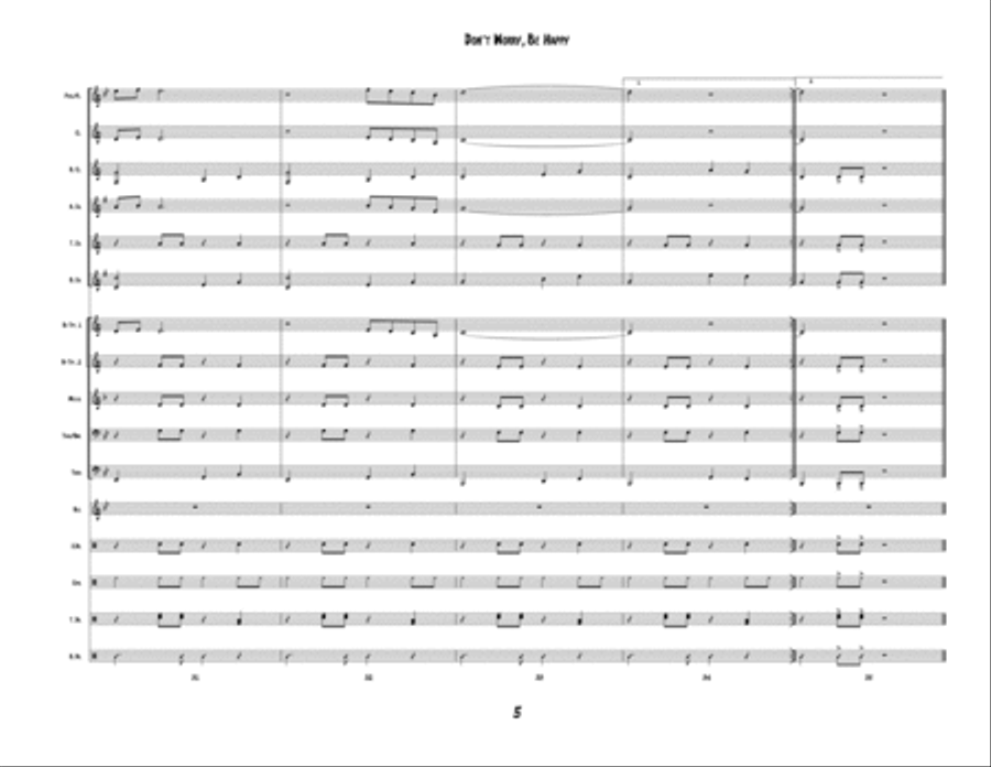 Don't Worry, Be Happy Marching Band scores gallery preview page 5