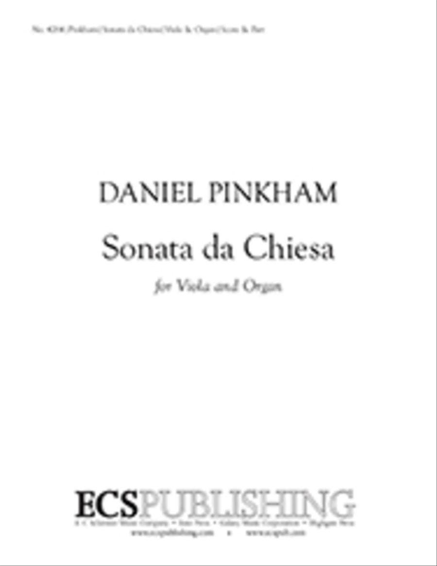 Sonata da Chiesa (Score & Part)