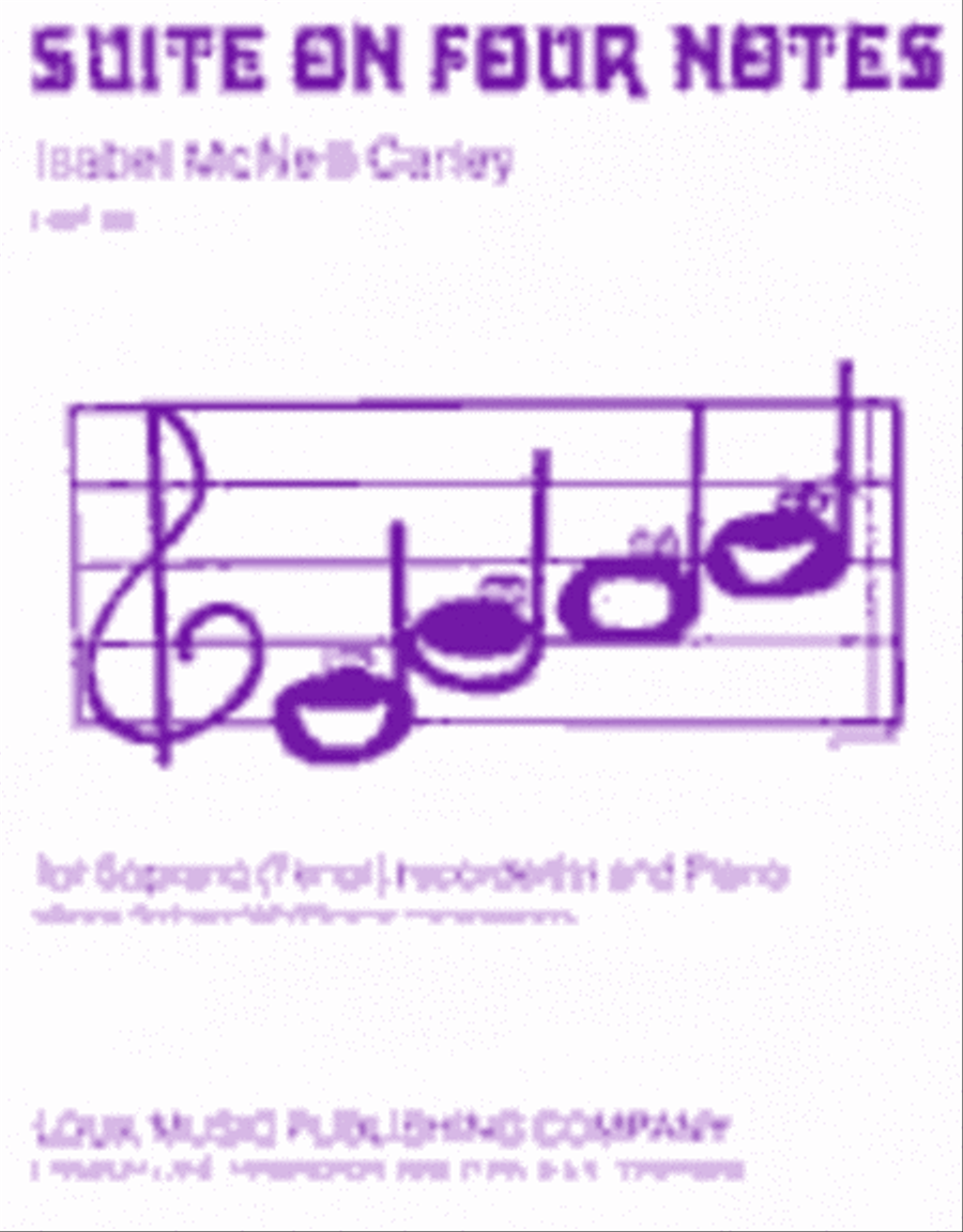 Suite On Four Notes Soprano Recorder scores gallery preview page 1