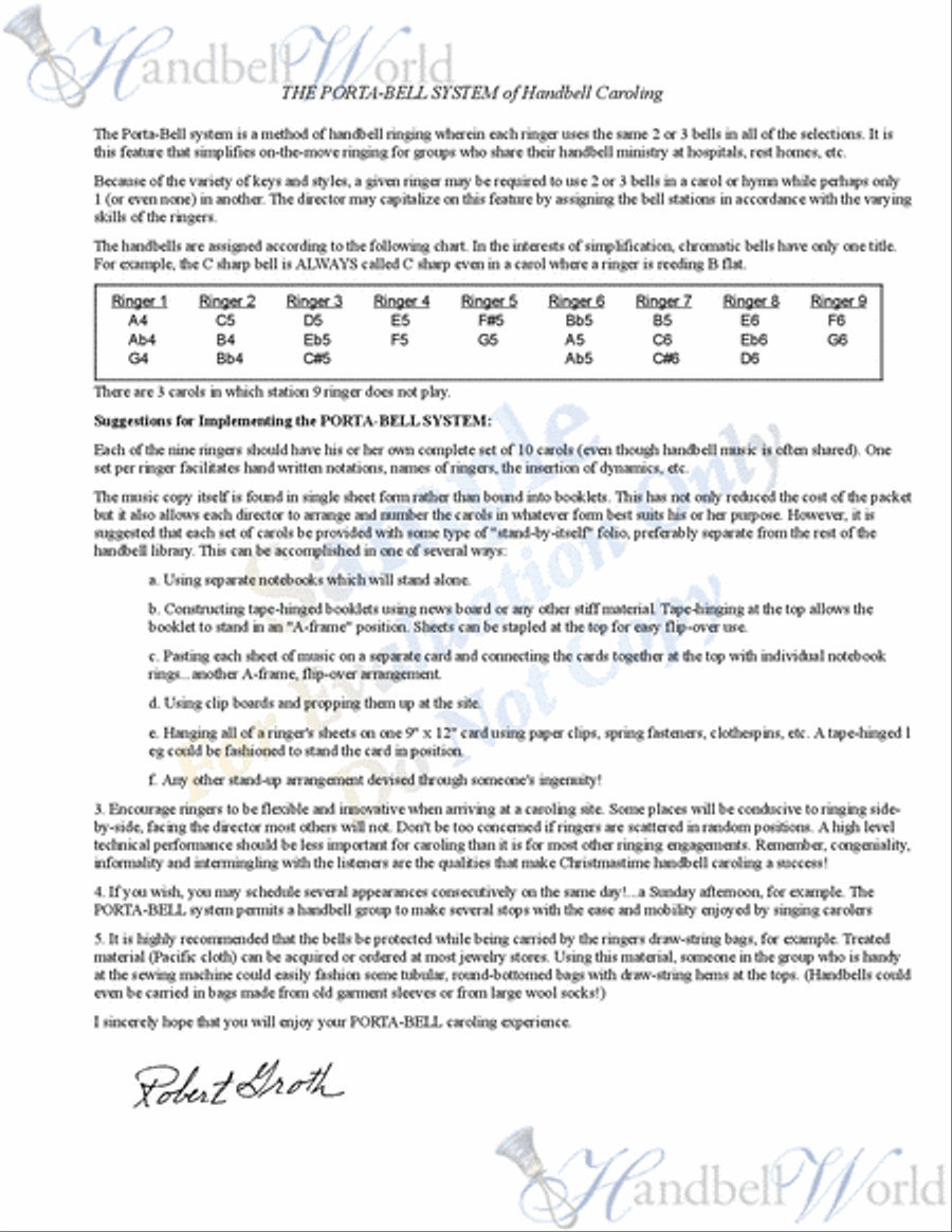 Porta Bell System of Carolling 77 2-Octaves scores gallery preview page 2