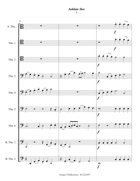 Gabrieli: Jubilate Deo Ch. 136 for Trombone Choir image number null