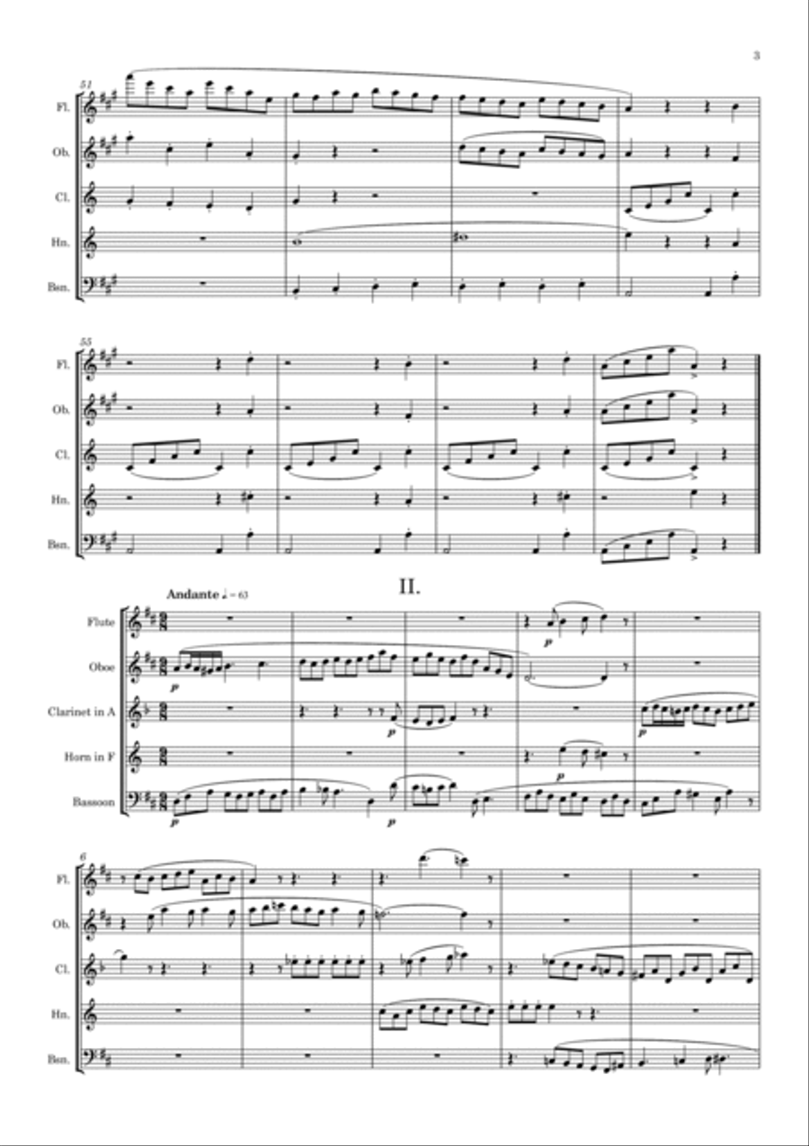Satie: Sonatine Bureaucratique - wind quintet Woodwind Quintet scores gallery preview page 4