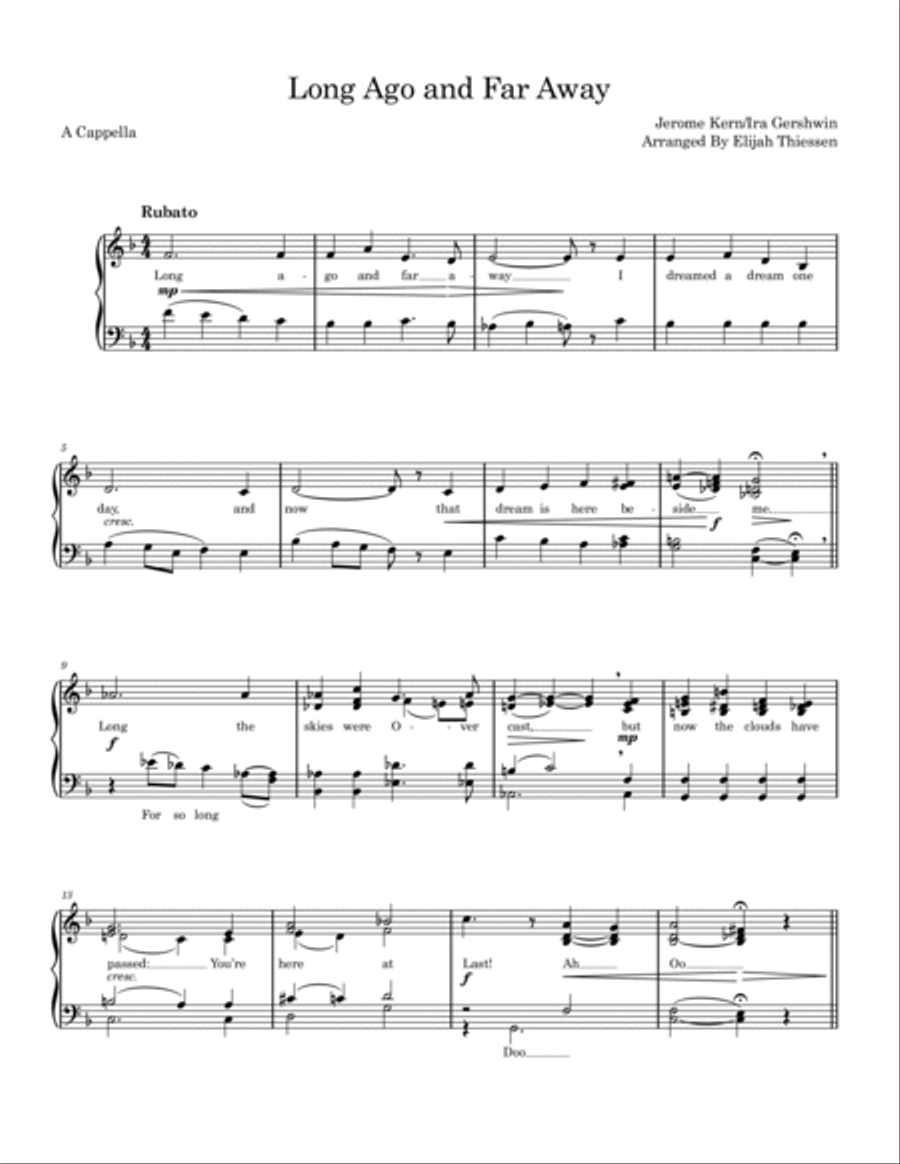 Long Ago (and Far Away) 4-Part scores gallery preview page 2
