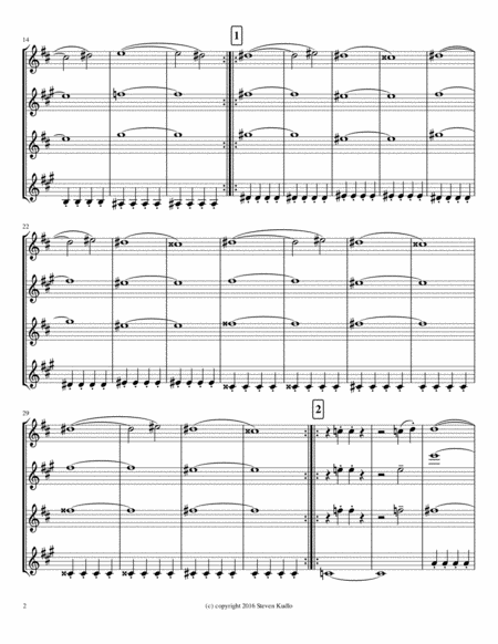 Minimalist Piece No. 40 for Sax Quartet image number null