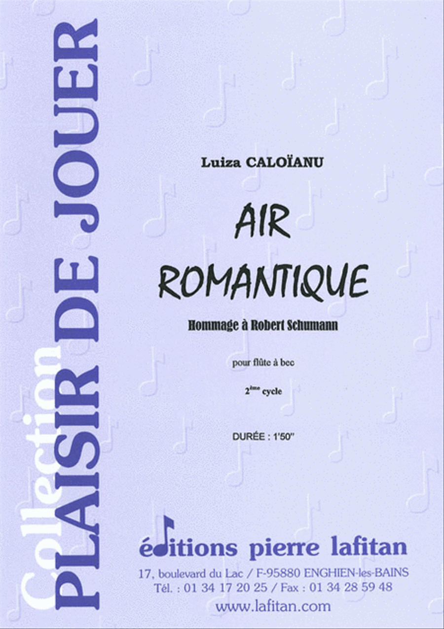 Air Romantique (Hommage À Robert Schumann) Recorder scores gallery preview page 1
