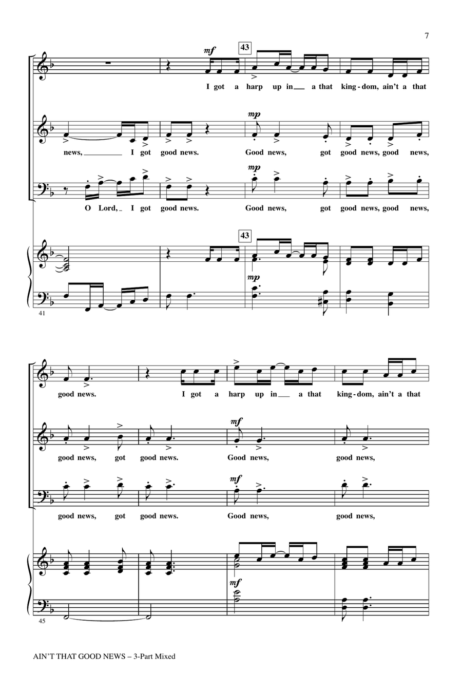 Ain't That Good News 3-Part scores gallery preview page 6