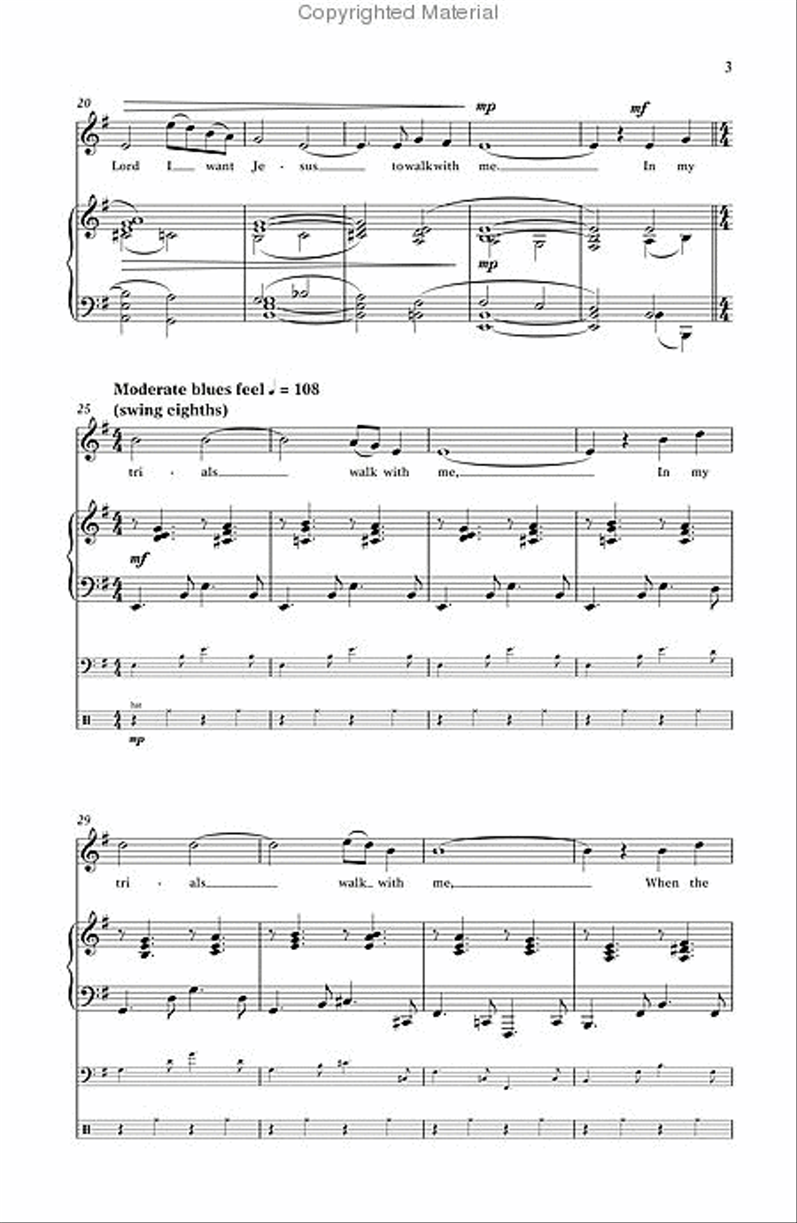 Walk With Me arr. SAT scores gallery preview page 3