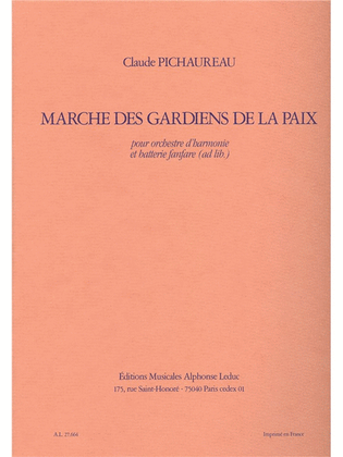 Pichaureau Marche Des Gardiens De La Paix Harmonie Drums Book