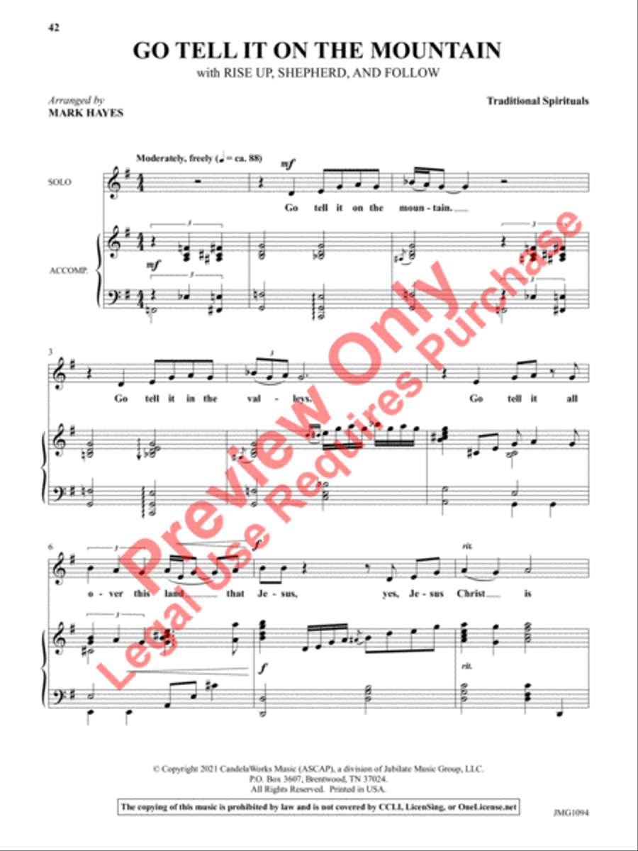 The Mark Hayes Vocal Solo Collection Medium Voice scores gallery preview page 15