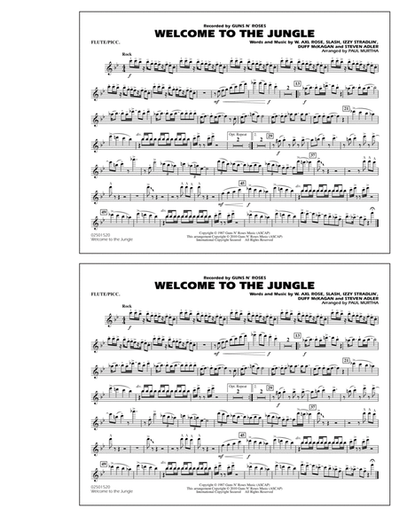 Welcome To The Jungle - Flute/Piccolo