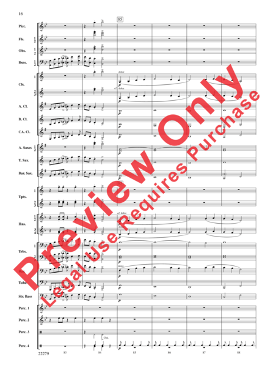 Bayou Breakdown Concert Band scores gallery preview page 17
