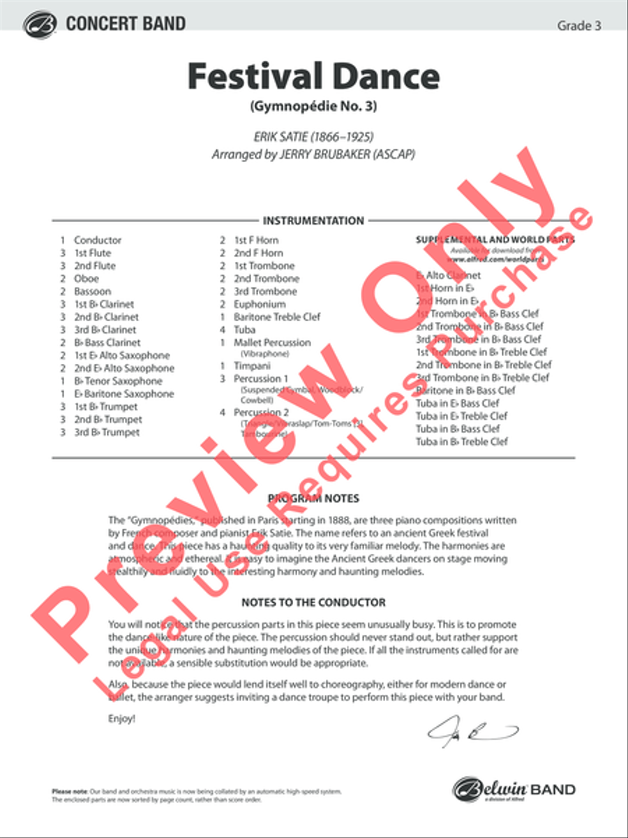 Festival Dance Concert Band scores gallery preview page 2