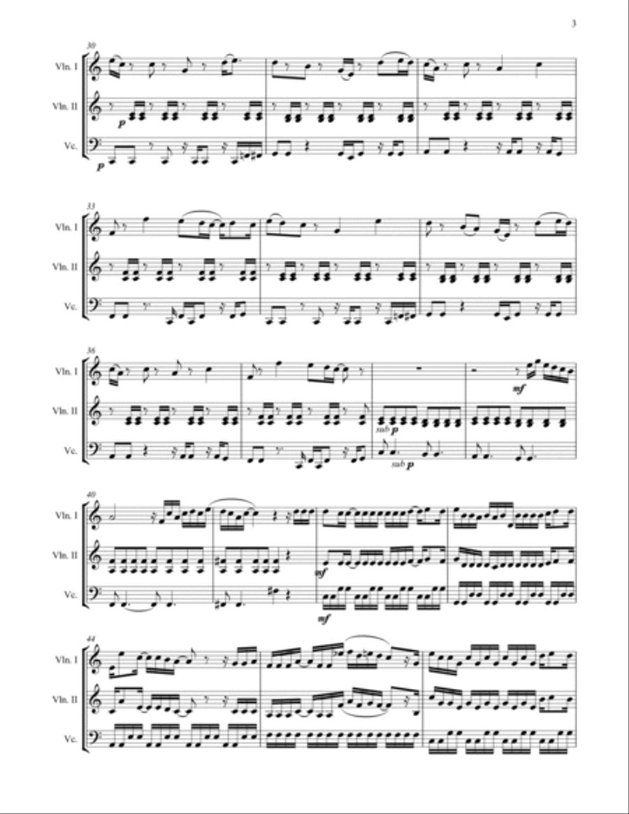I'm Yours I'm Yours String Trio scores gallery preview page 3