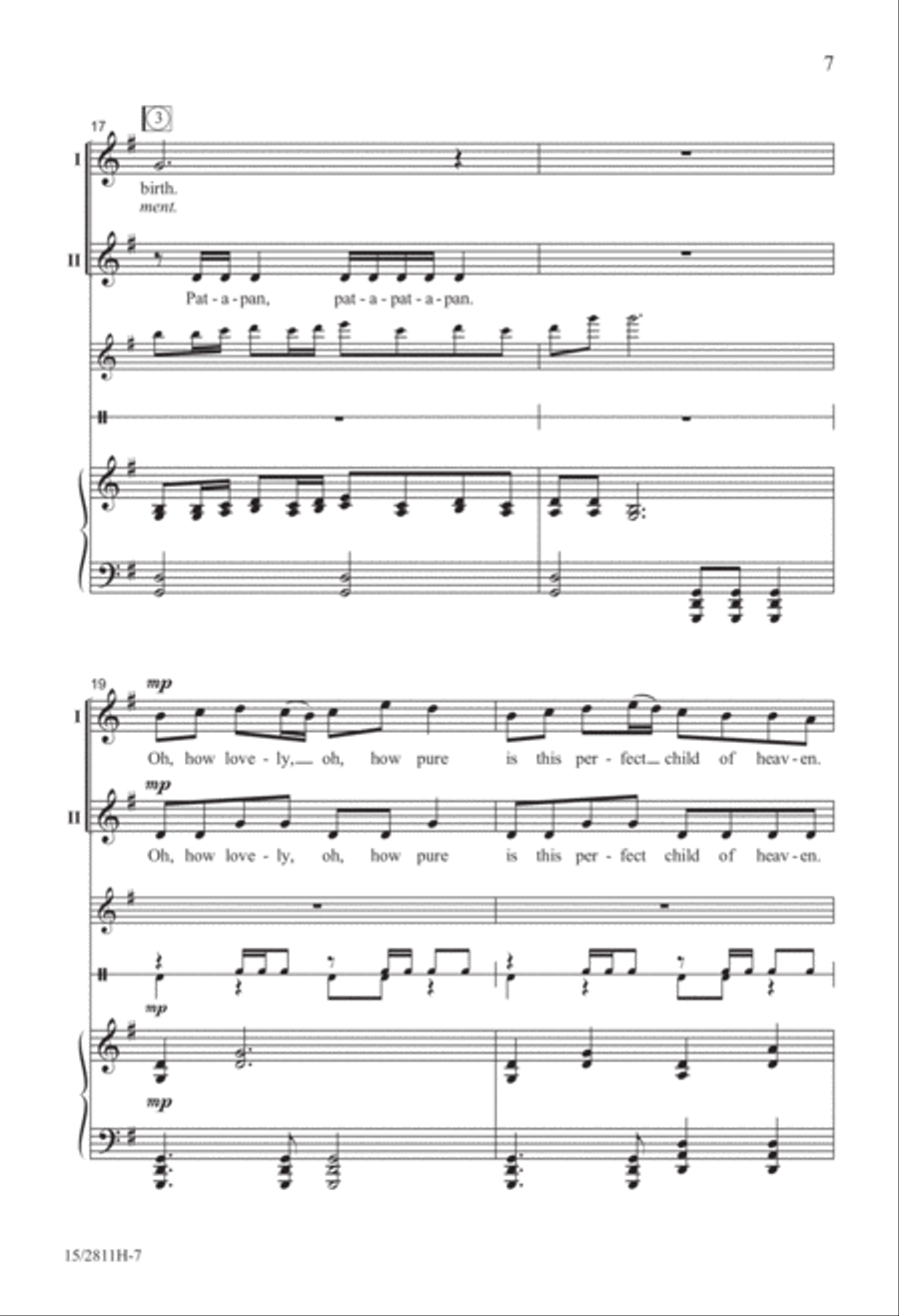 He Is Born with Pat-a-pan 2-Part scores gallery preview page 8