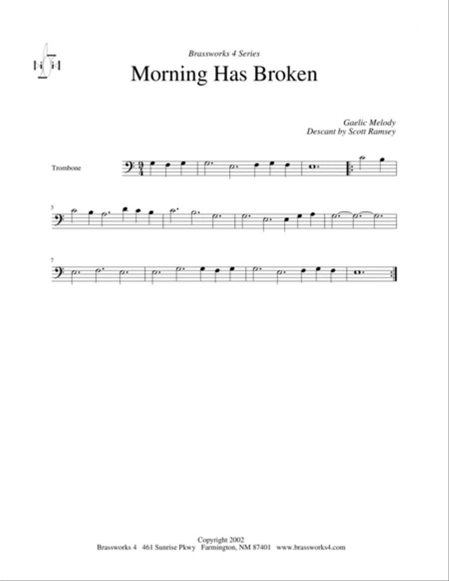 Morning Has Broken Morning Has Broken Brass Quartet scores gallery preview page 5